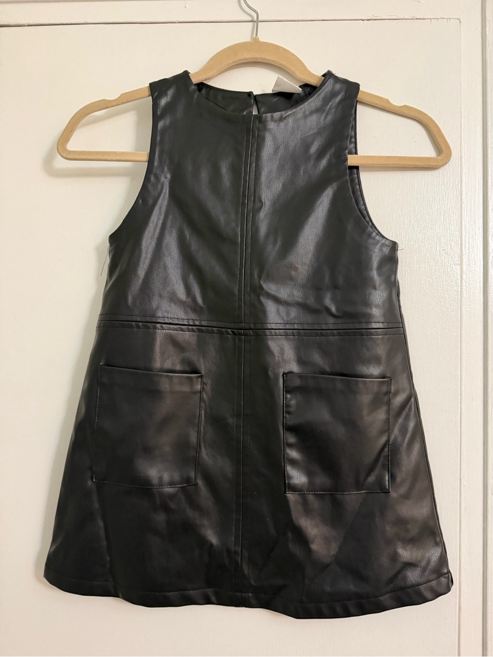 Zara Kids faux leather shift dress - Size 7
